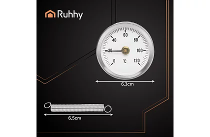 Termometr okrągły do 120 °C