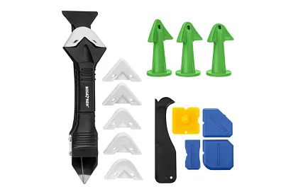 Zestaw szpatułek, zgarniaczy do nakładania i usuwania materiałów fugowych