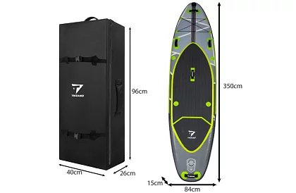 Paddleboard 350 cm - deska z wiosłem, siedziskiem, pompą i zestawem akcesoriów