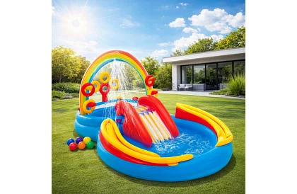 Nadmuchiwany plac zabaw wodny 297 x 193 x 135 cm - I57453NP