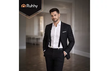 Męskie elastyczne szelki – czarne szelki o szerokości 3,5 cm