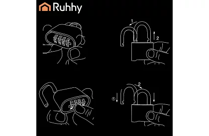 Zamek kodowy stalowy 50 mm