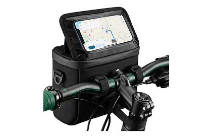 Wodoodporna torba na kierownicę roweru z uchwytem na telefon