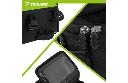 Wodoodporna torba na kierownicę roweru z uchwytem na telefon