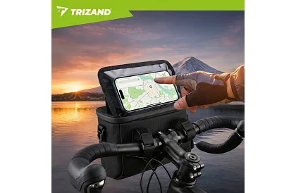 Wodoodporna torba na kierownicę roweru z uchwytem na telefon