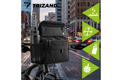 Wodoodporna torba na kierownicę roweru z uchwytem na telefon