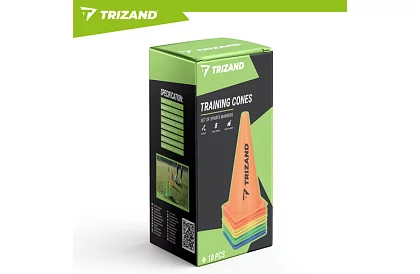 Treningowe kolorowe stożki 23 cm – zestaw 10 szt.