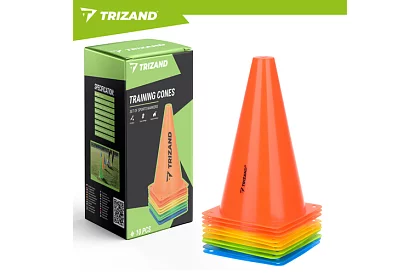 Treningowe kolorowe stożki 23 cm – zestaw 10 szt.