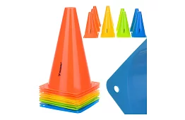 Treningowe kolorowe stożki 23 cm – zestaw 10 szt.