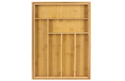 Organizer bambusowy do szuflad – regulowany sztućce