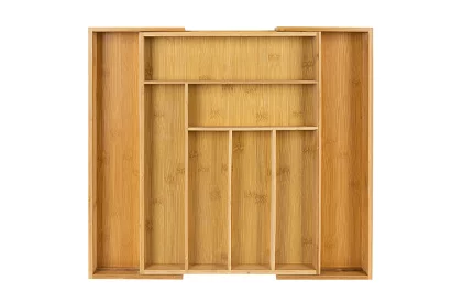 Organizer bambusowy do szuflad – regulowany sztućce