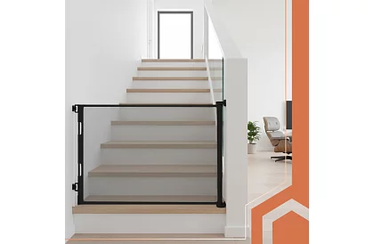 Wysuwana roleta zabezpieczająca do drzwi – szara - 160 cm