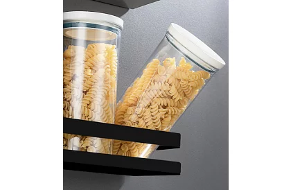 Półka łazienkowa - czarna - 50 cm