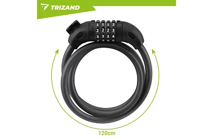 Zamek kodowy stalowy 120 cm – na rower i wyposażenie