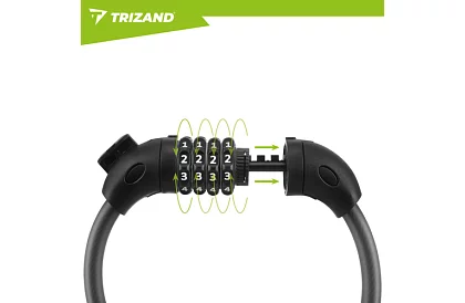 Zamek kodowy stalowy 120 cm – na rower i wyposażenie