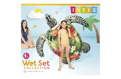 Materac dmuchany żółw 191 x 170 cm - materac I57555NP