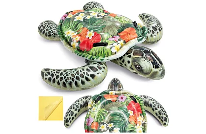 Materac dmuchany żółw 191 x 170 cm - materac I57555NP