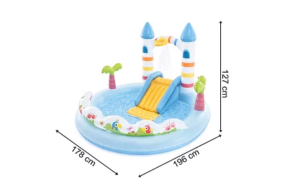 Nadmuchiwany plac zabaw wodny 196x178x127 cm - Zamek I56148NP