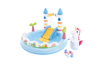 Nadmuchiwany plac zabaw wodny 196x178x127 cm - Zamek I56148NP