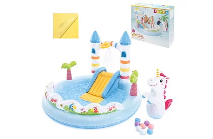 Nadmuchiwany plac zabaw wodny 196x178x127 cm - Zamek I56148NP