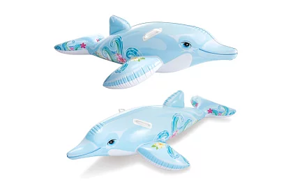 Materac dmuchany dla dzieci - delfin 175 x 66 cm, 2 uchwyty, I58535NP