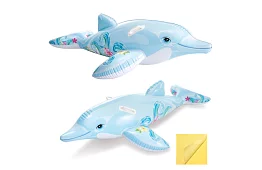 Materac dmuchany dla dzieci - delfin 175 x 66 cm, 2 uchwyty, I58535NP