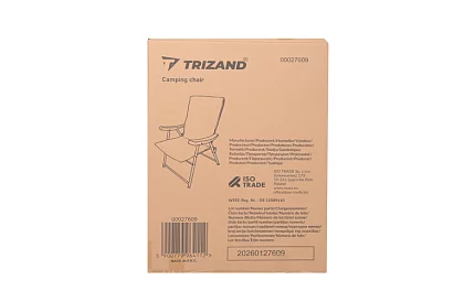 Składane krzesełko kempingowe tapicerowane 59x70x91 cm - czarne