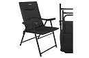 Składane krzesełko kempingowe tapicerowane 59x70x91 cm - czarne