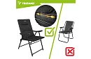 Składane krzesełko kempingowe tapicerowane 59x70x91 cm - czarne