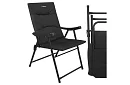 Składane krzesełko kempingowe tapicerowane 59x70x91 cm - czarne