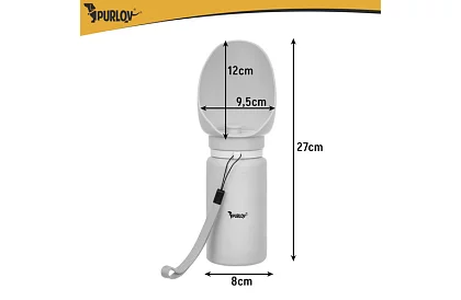 Składana butelka z misą - podróżna butelka na wodę 550 ml