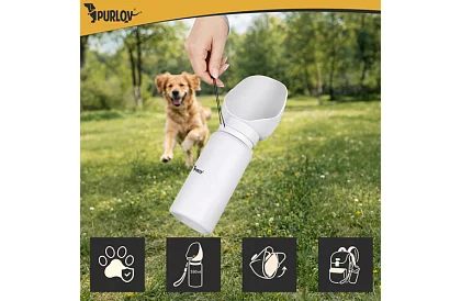 Składana butelka z misą - podróżna butelka na wodę 550 ml