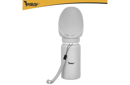 Składana butelka z misą - podróżna butelka na wodę 550 ml