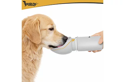 Składana butelka z misą - podróżna butelka na wodę 550 ml