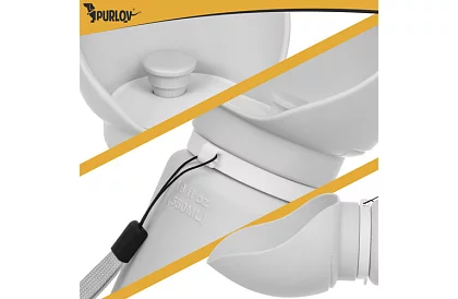 Składana butelka z misą - podróżna butelka na wodę 550 ml