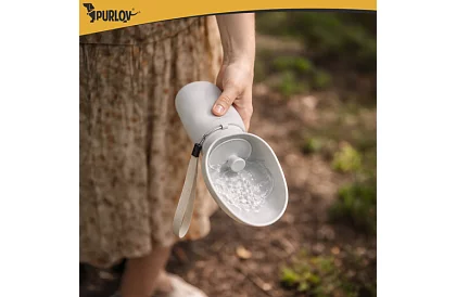 Składana butelka z misą - podróżna butelka na wodę 550 ml