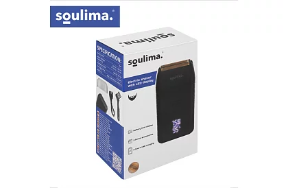 Maszynka do golenia z wyświetlaczem LED - USB-C, 2 folię, 2 ostrza, etui