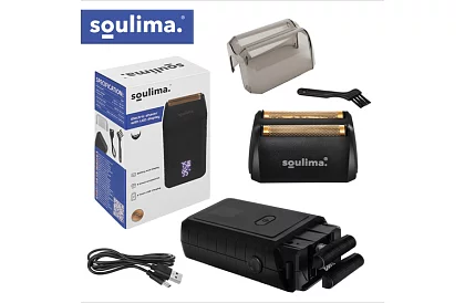 Maszynka do golenia z wyświetlaczem LED - USB-C, 2 folię, 2 ostrza, etui