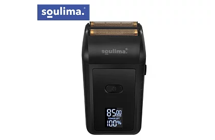 Maszynka do golenia z wyświetlaczem LED - USB-C, 2 folię, 2 ostrza, etui