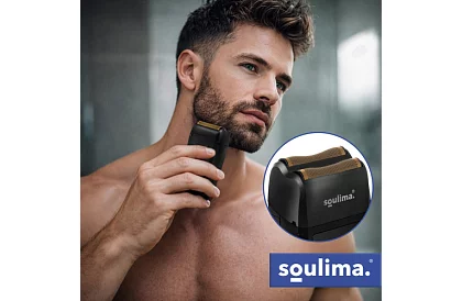 Maszynka do golenia z wyświetlaczem LED - USB-C, 2 folię, 2 ostrza, etui