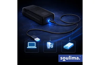 Maszynka do golenia z wyświetlaczem LED - USB-C, 2 folię, 2 ostrza, etui