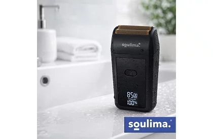 Maszynka do golenia z wyświetlaczem LED - USB-C, 2 folię, 2 ostrza, etui