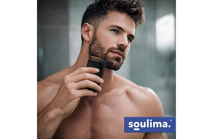 Maszynka do golenia z wyświetlaczem LED - USB-C, 2 folię, 2 ostrza, etui