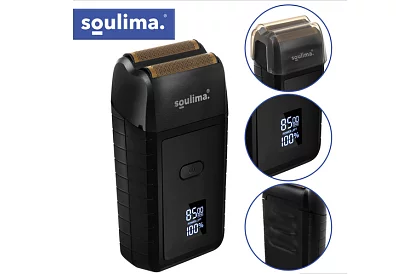 Maszynka do golenia z wyświetlaczem LED - USB-C, 2 folię, 2 ostrza, etui