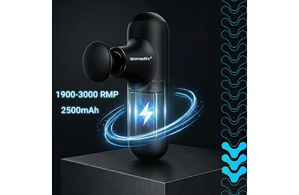 Kompaktowy pistolet do masażu 5 trybów - Ładowalny 2 x 2500 mAh