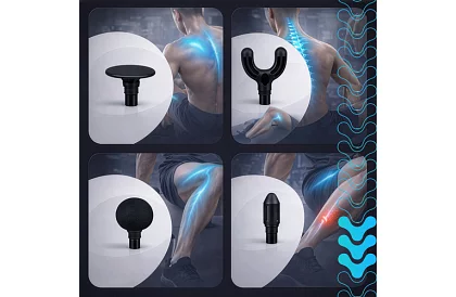 Kompaktowy pistolet do masażu 5 trybów - Ładowalny 2 x 2500 mAh