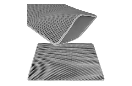 Podkład pod kocią toaletę zatrzymujący zanieczyszczenia 75 x 55 cm - szary