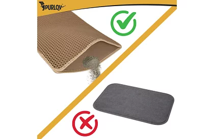 Podkład pod kocią toaletę zatrzymujący zanieczyszczenia 75 x 55 cm – beżowy