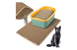 Podkład pod kocią toaletę zatrzymujący zanieczyszczenia 75 x 55 cm – beżowy