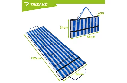 Matowa plażowa mata składana 192 × 66 cm